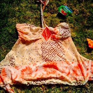 PARIS Made Peach 🍑Size Med .Blouse Beading .